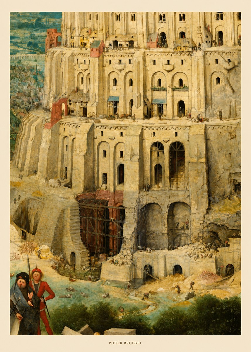 Pieter Bruegel The Tower of Babel IV No5 - Plakát