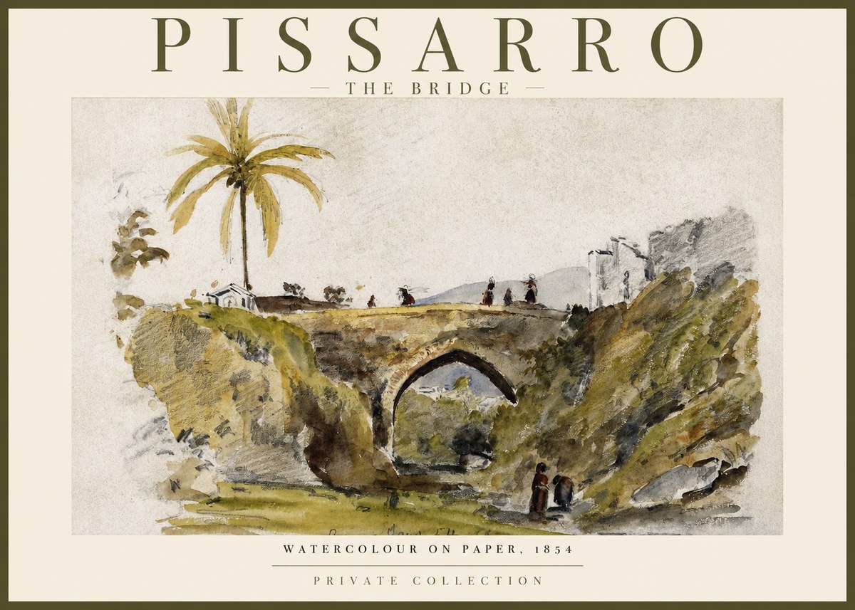 Pissarro The Bridge No2 - Plakát