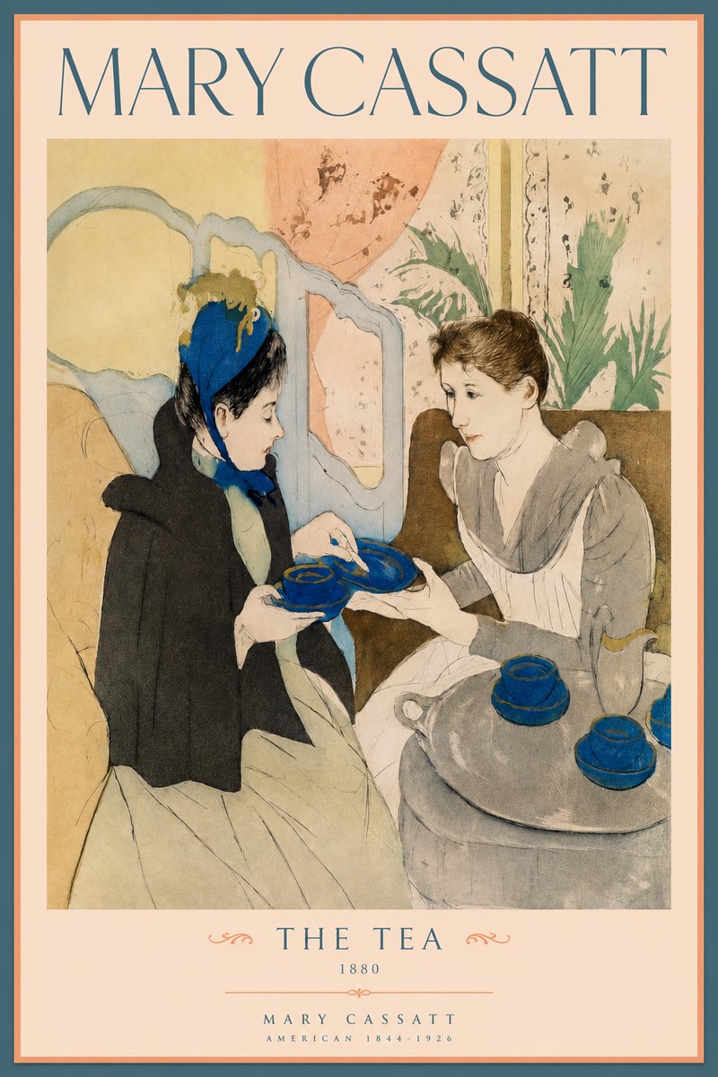 Mary Cassatt The Tea No2 - Plakát