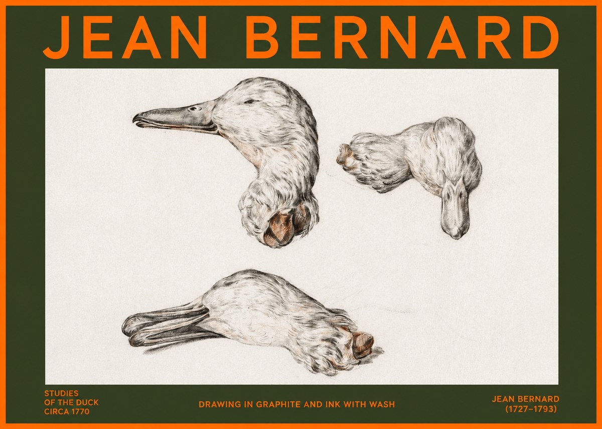 Jean Bernard Studies of the Duck No2 - Plakát
