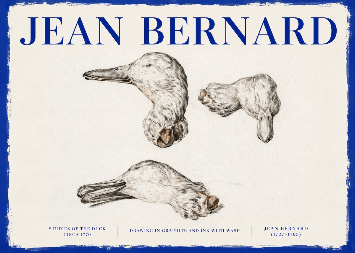 Jean Bernard Studies of the Duck No3 - Plakát