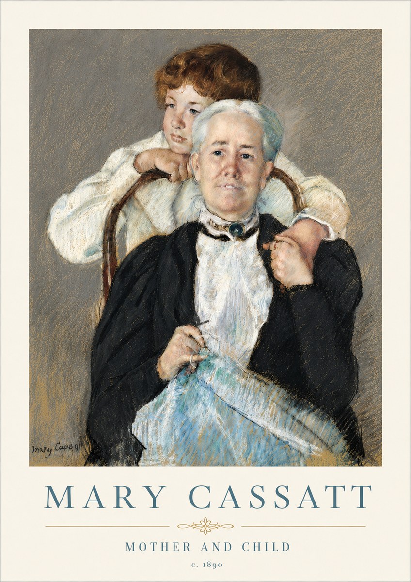 Mary Cassatt Mother and Child V No6 - Plakát
