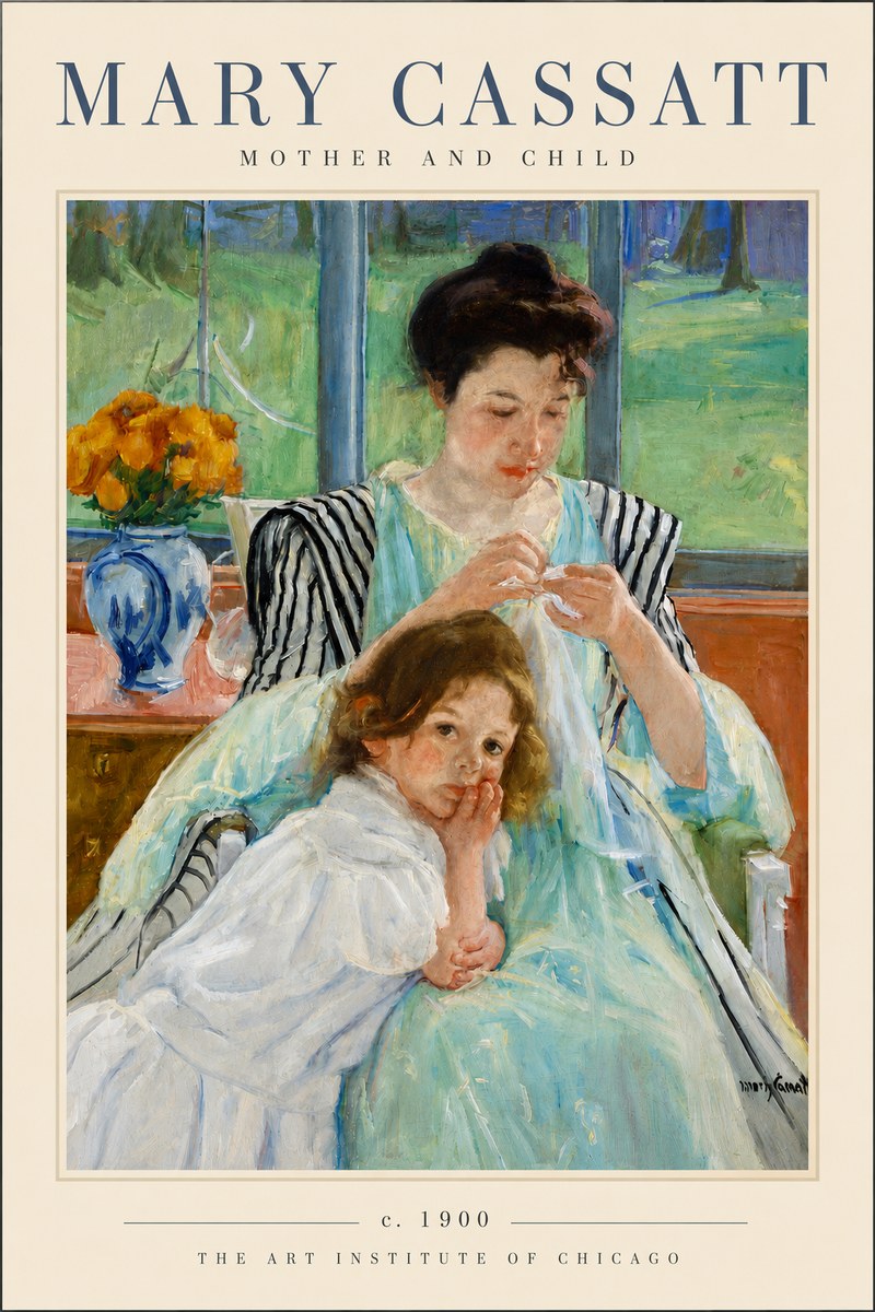 Mary Cassatt Mother and Child VII No4 - Plakát