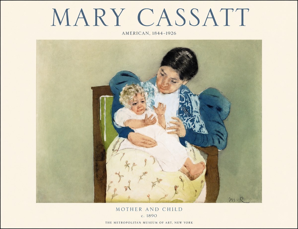 Mary Cassatt Mother and Child VIII No1 - Plakát