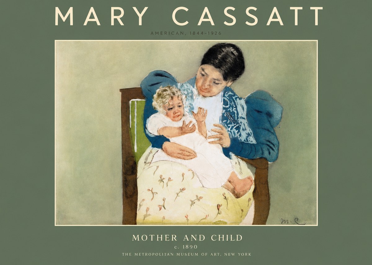Mary Cassatt Mother and Child VIII No2 - Plakát