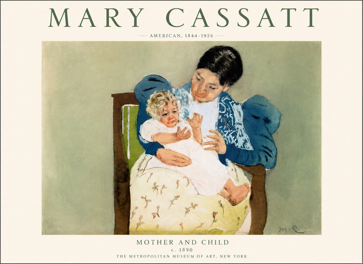 Mary Cassatt Mother and Child VIII No5 - Plakát
