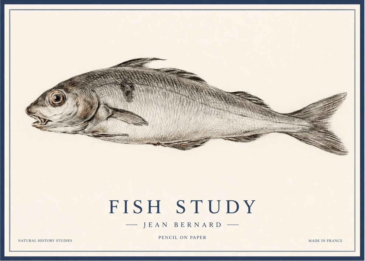 Jean Bernard Fish Study III No1 - Plakát