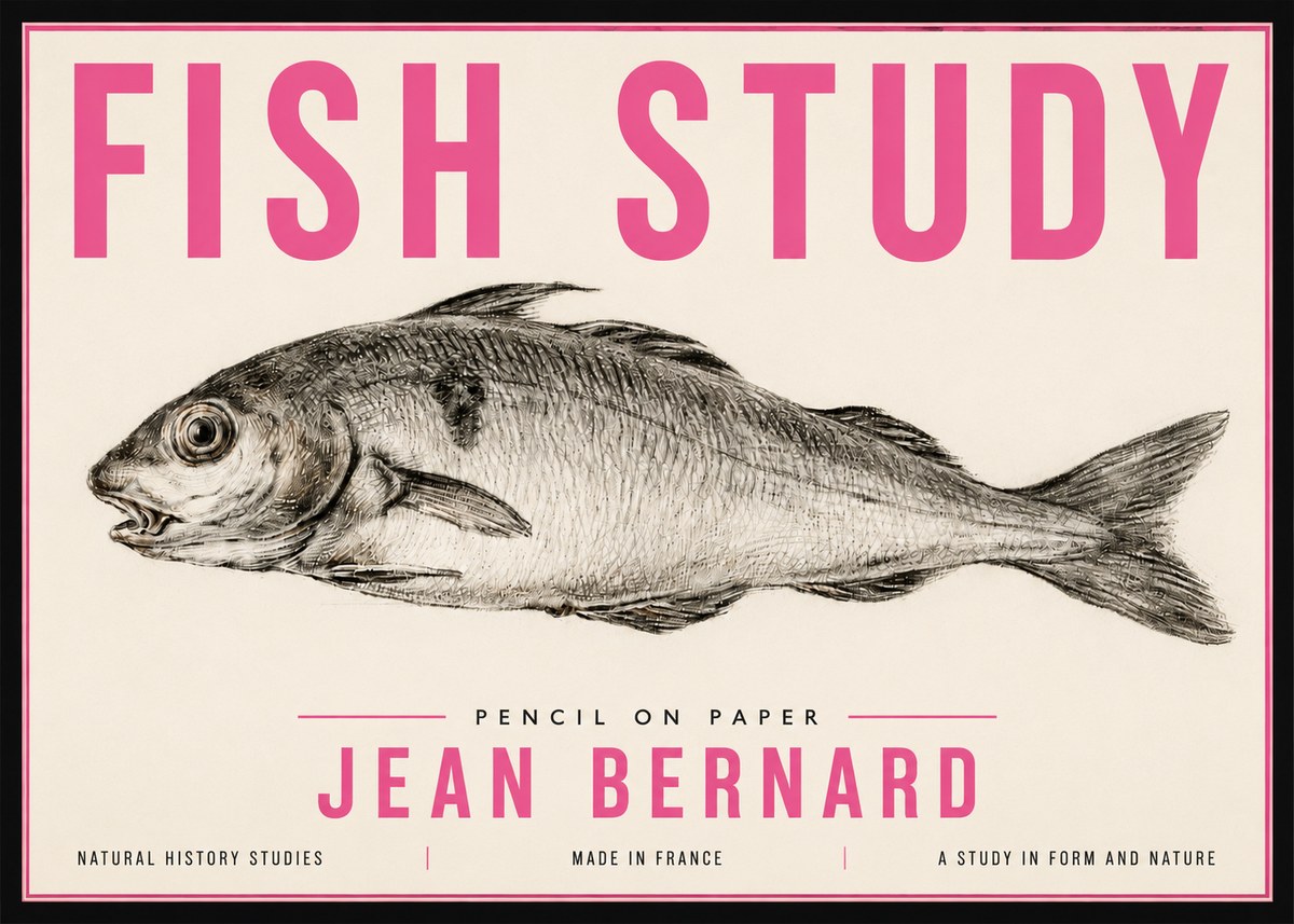 Jean Bernard Fish Study III No5 - Plakát
