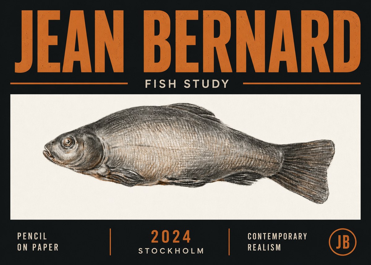 Jean Bernard Fish Study IV No4 - Plakát