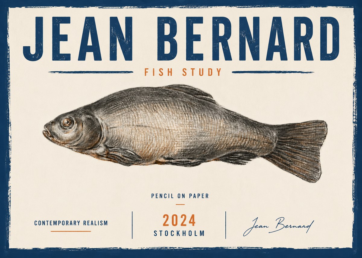 Jean Bernard Fish Study IV No6 - Plakát