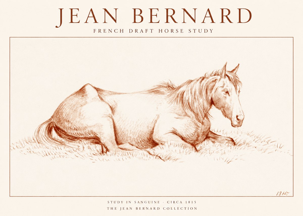 Jean Bernard Reclining Horse No2 - Plakát