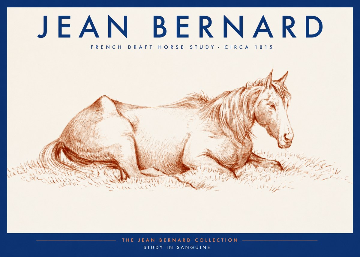 Jean Bernard Reclining Horse No3 - Plakát