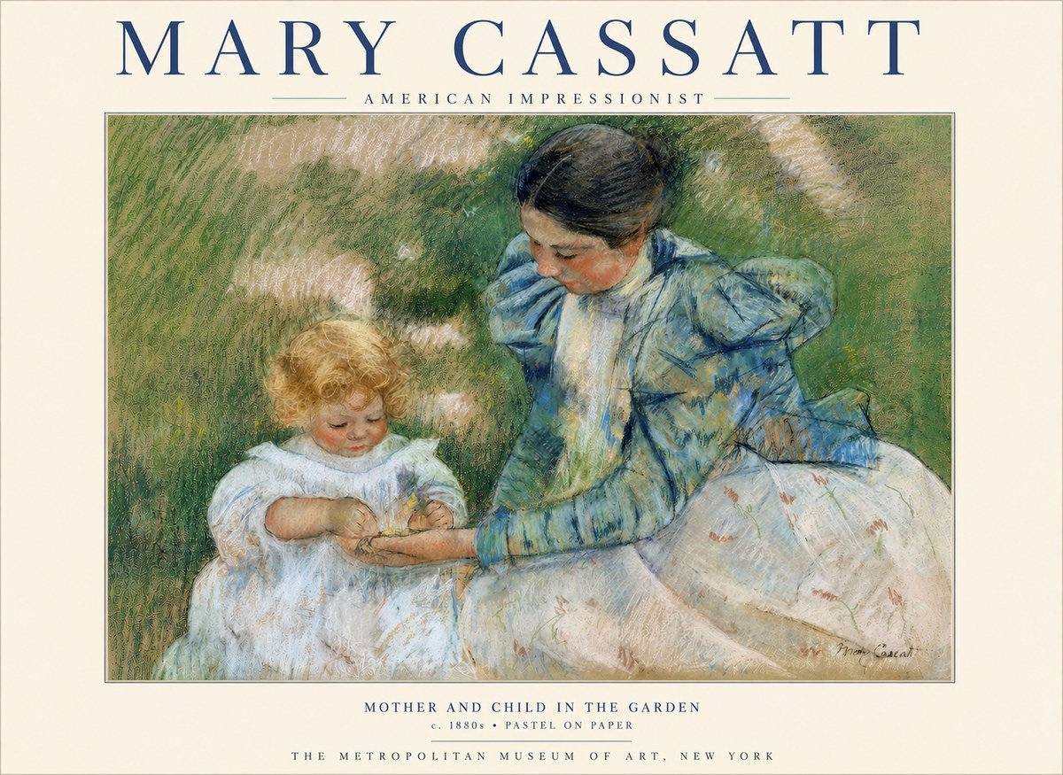 Mary Cassatt Mother and Child in the Garden No3 - Plakát