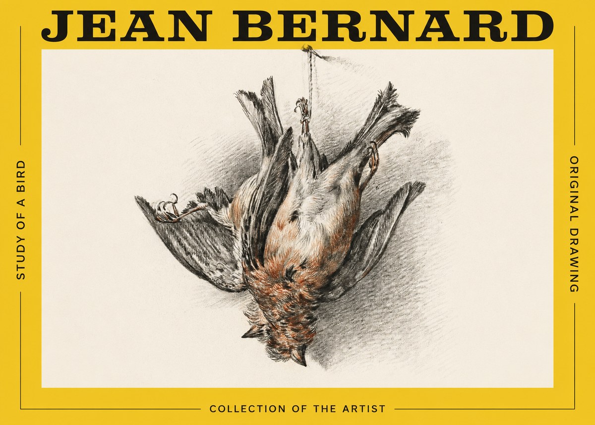 Jean Bernard Study of a Bird IV No2 - Plakát