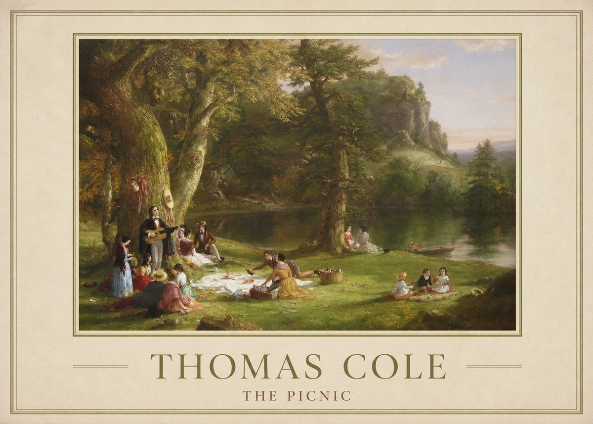 Thomas Cole The Picnic No1 - Plakát