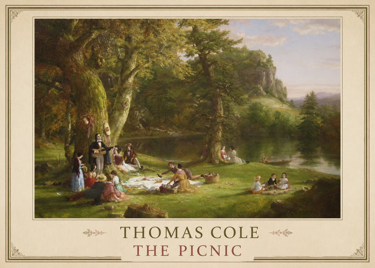 Thomas Cole The Picnic No2 - Plakát