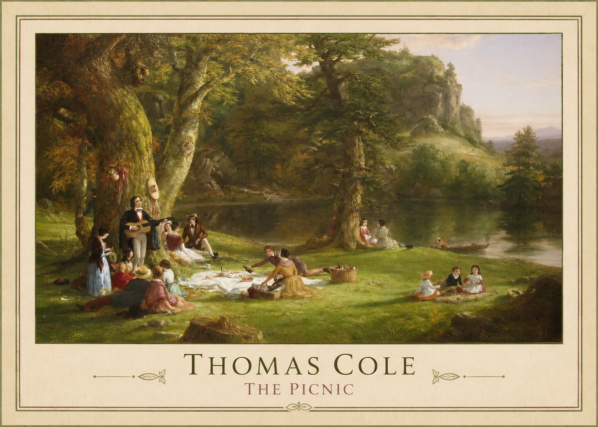 Thomas Cole The Picnic No3 - Plakát