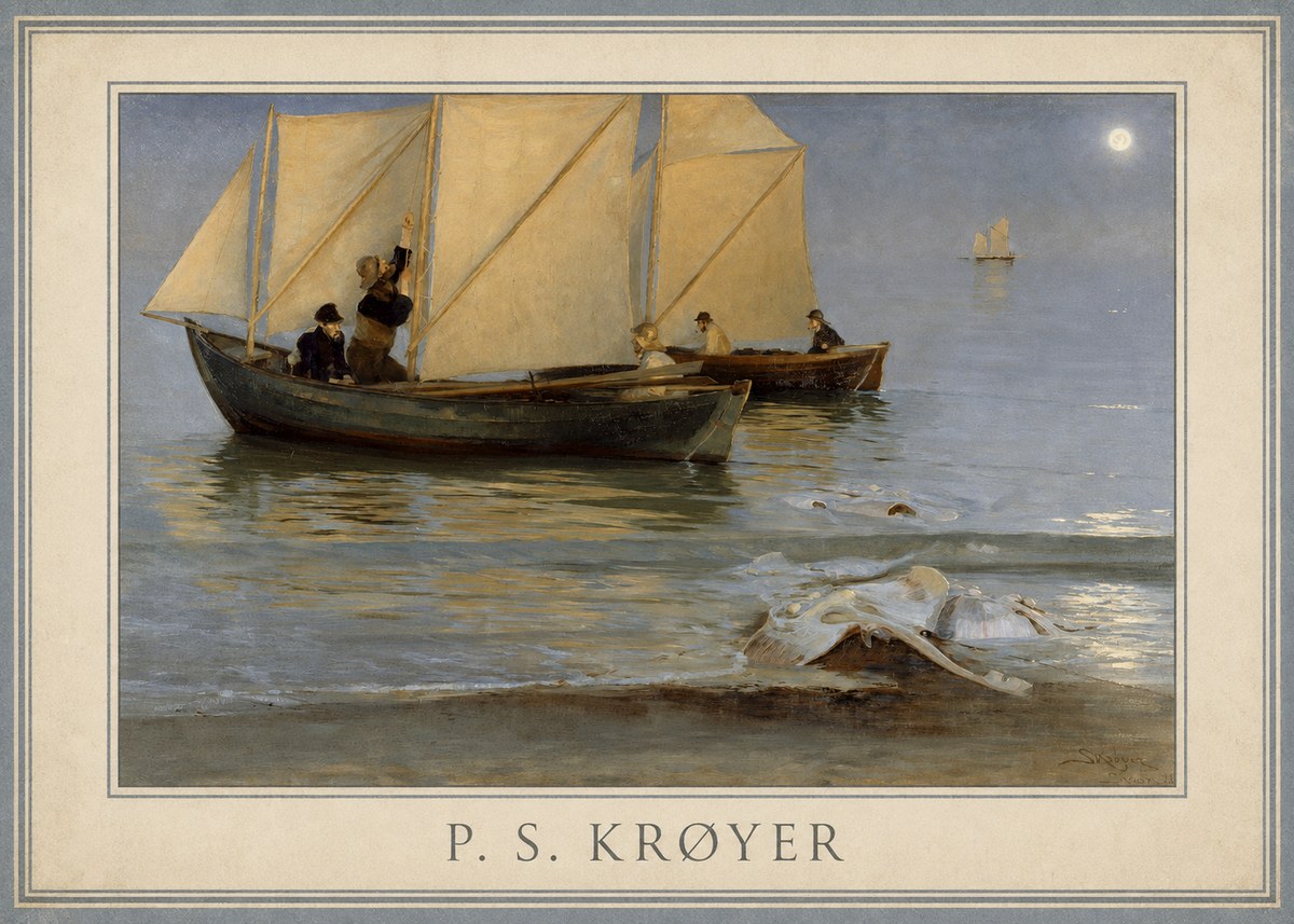 P.S. Krøyer A Ray Washed Ashore No4 - Plakát