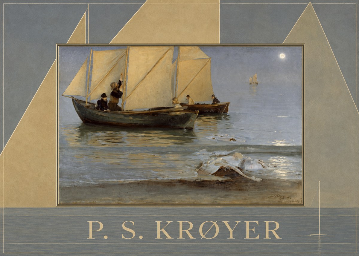 P.S. Krøyer A Ray Washed Ashore No6 - Plakát
