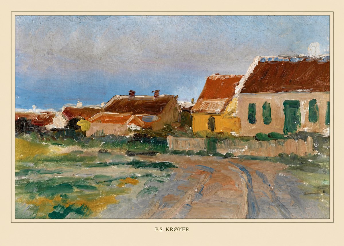 P.S. Krøyer Houses in Skagen No4 - Plakát