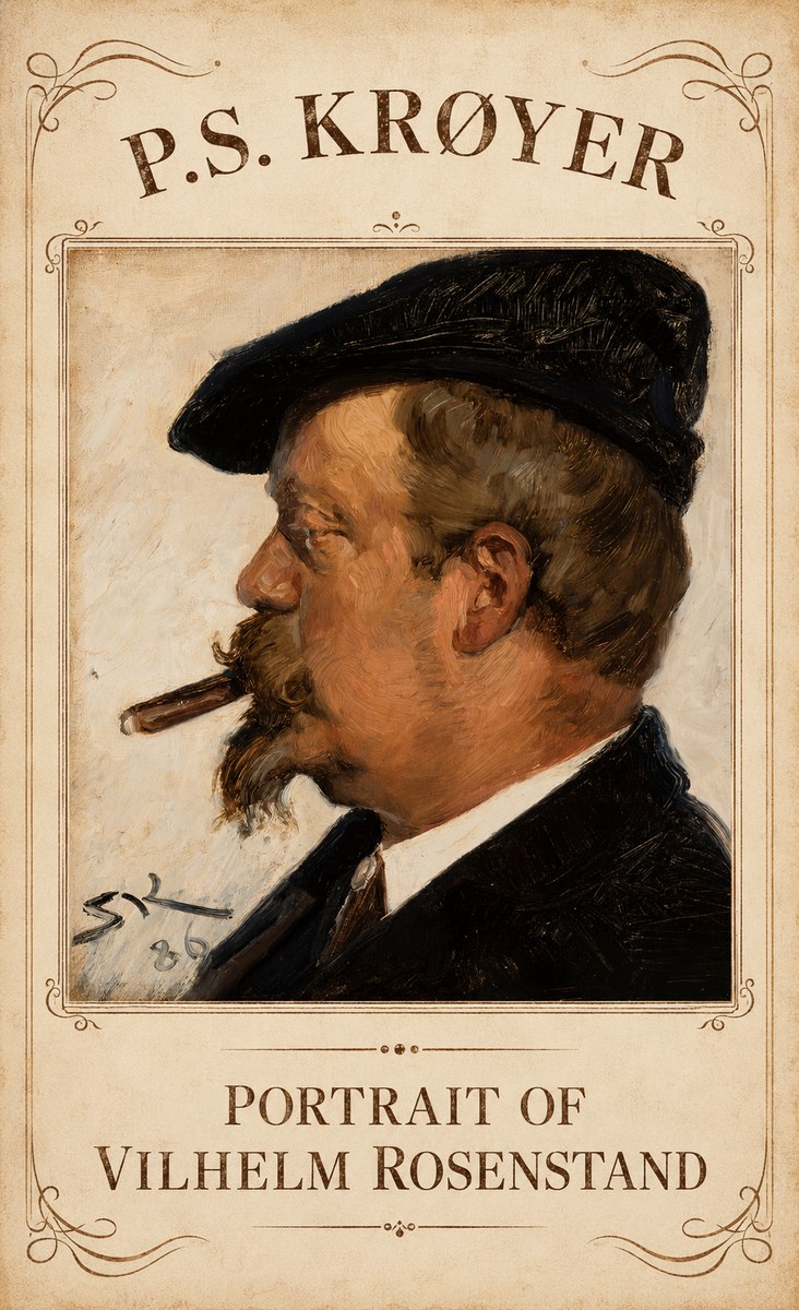 P.S. Krøyer Portrait of Vilhelm Rosenstand No4 - Plakát