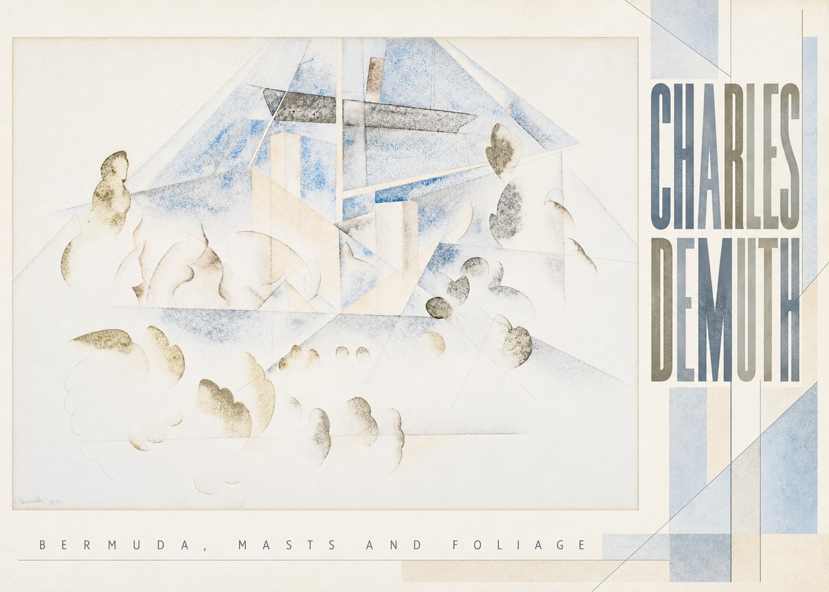 Charles Demuth Bermuda, Masts and Foliage No4 - Plakát