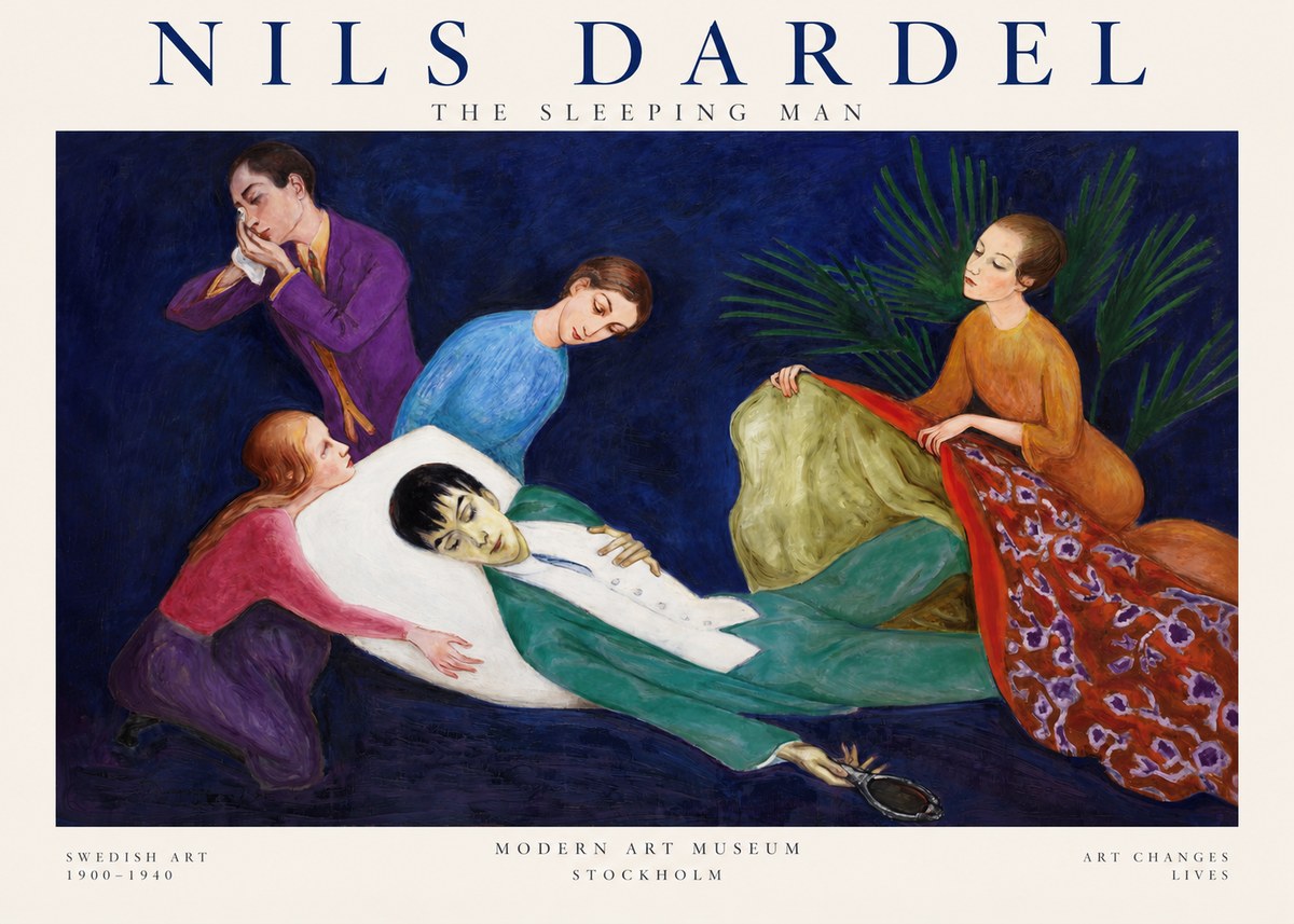 Nils Dardel The Sleeping Man No1 - Plakát