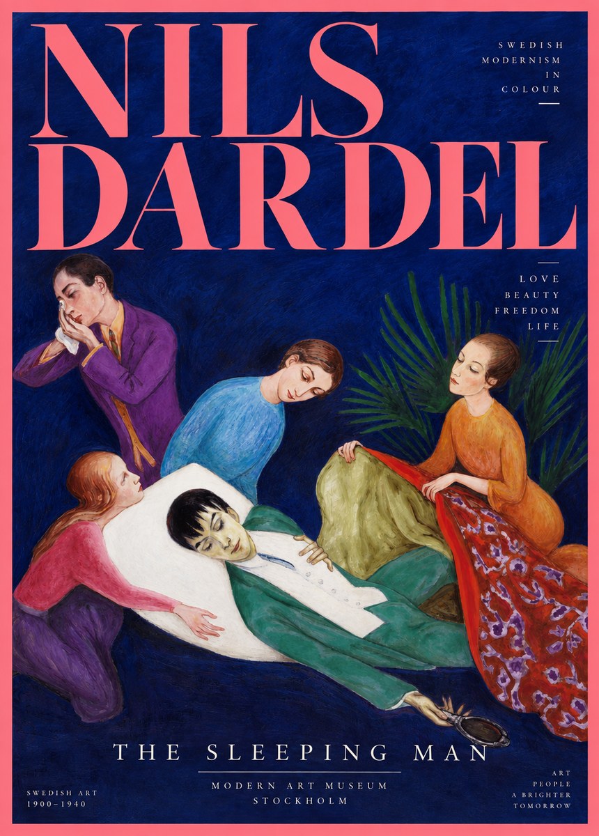 Nils Dardel The Sleeping Man No2 - Plakát