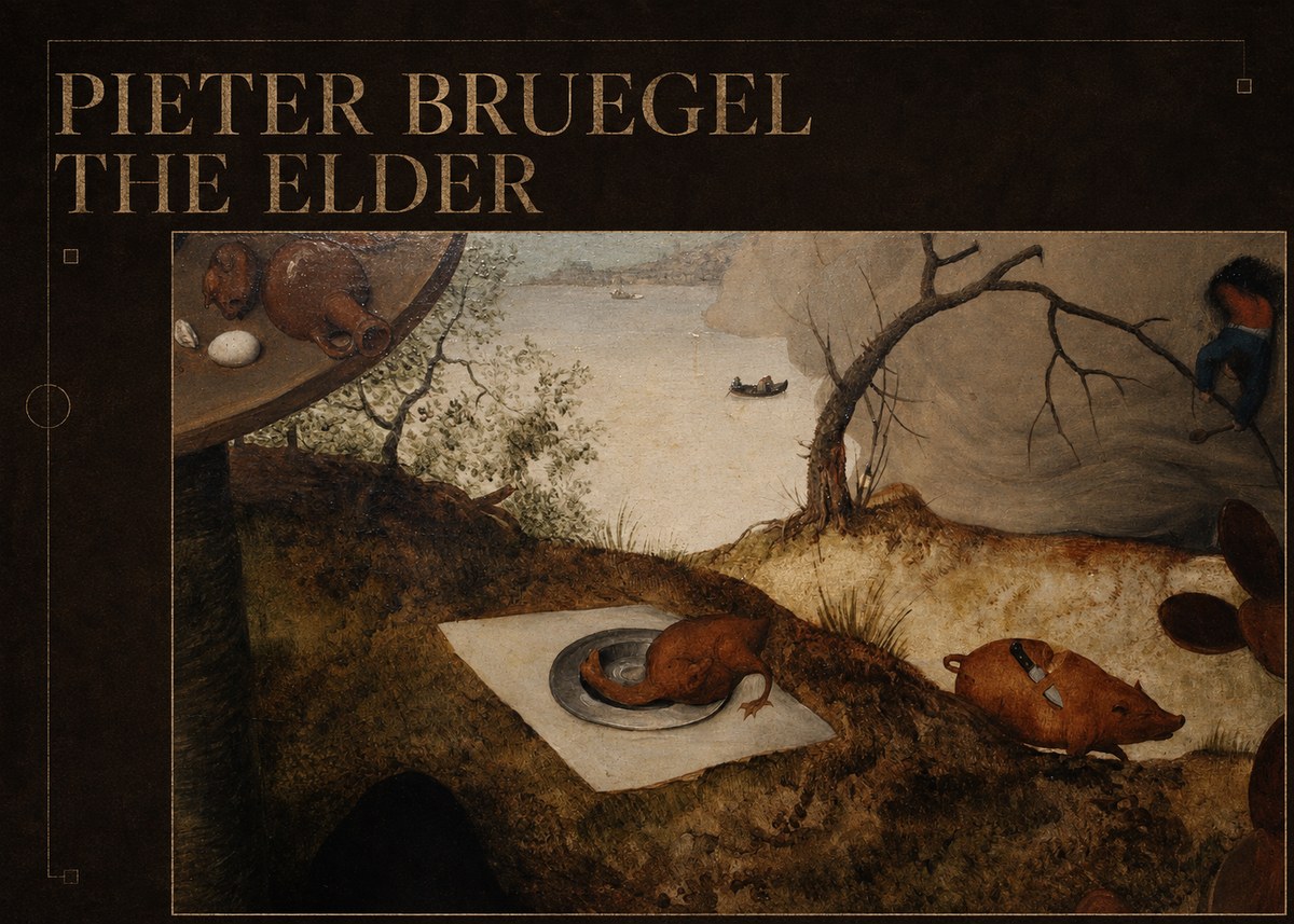 Pieter Bruegel The Pig Is Stabbed No6 - Plakát
