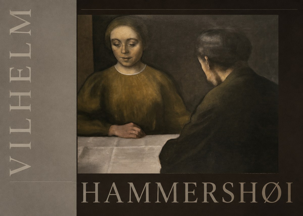 Vilhelm Hammershøi A Conversation No3 - Plakát