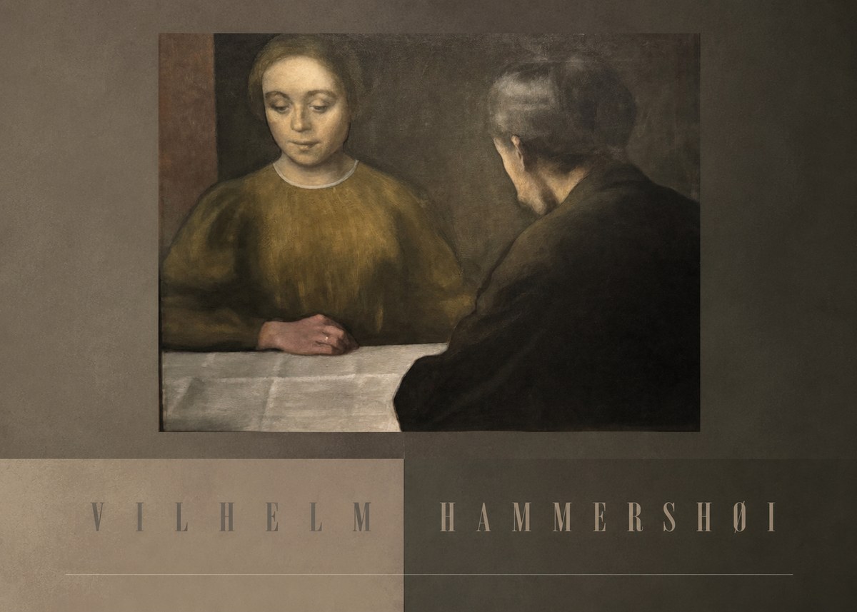 Vilhelm Hammershøi A Conversation No6 - Plakát