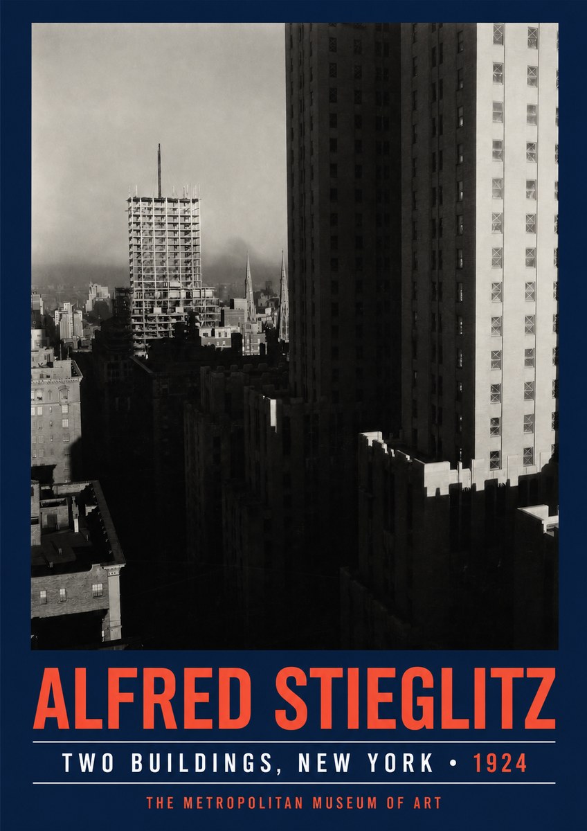 Alfred Stieglitz Two Buildings, New York No2 - Plakát