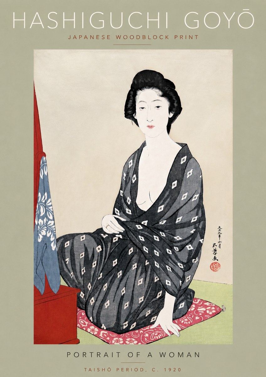Hashiguchi Goyō Portrait of a Woman No5 - Plakát