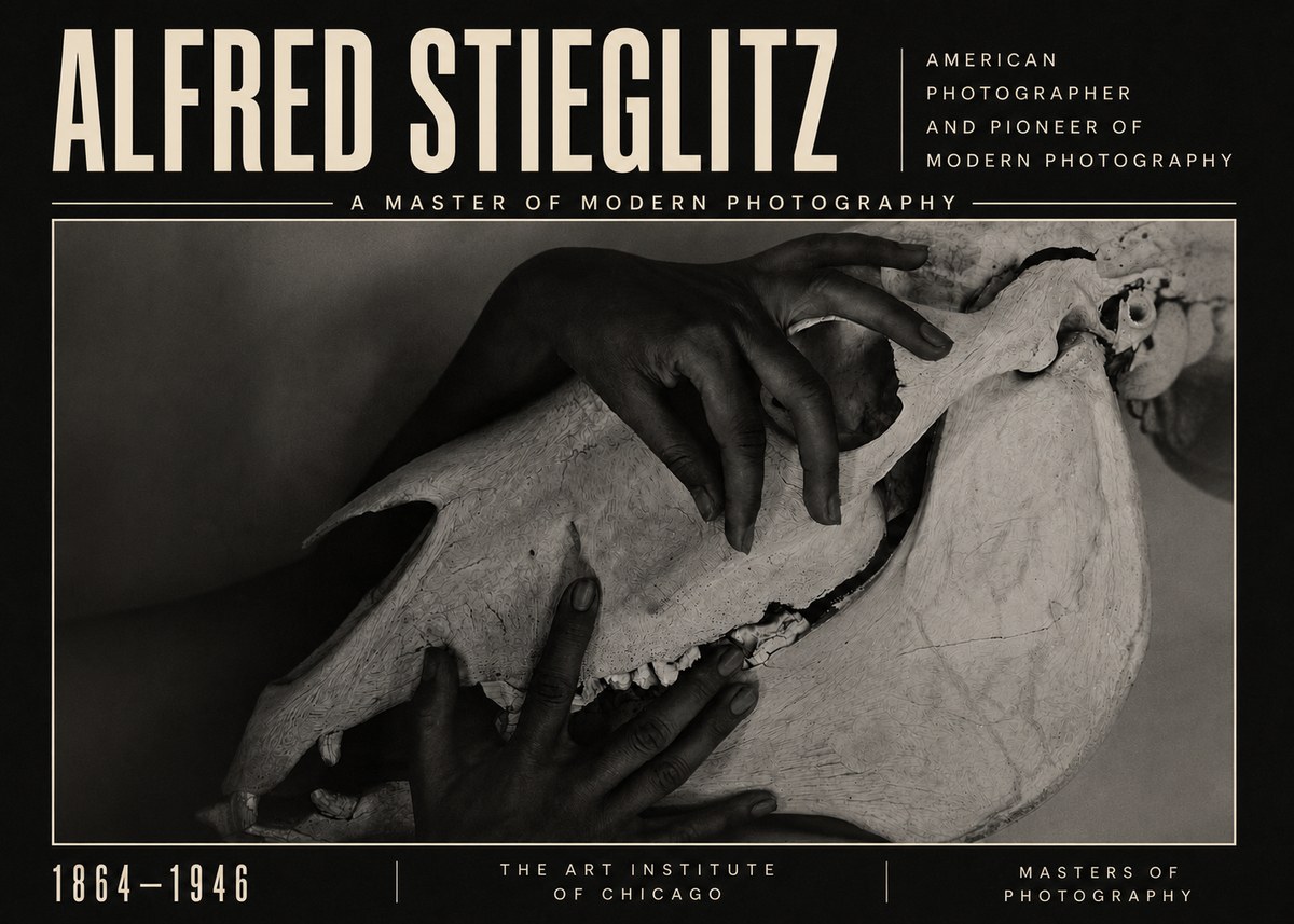 Alfred Stieglitz Georgia O'keeffe - Hands and Skull No5 - Plakát