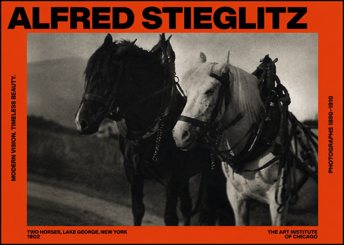 Alfred Stieglitz Two Horses, Lake George, New York No2 - Plakát