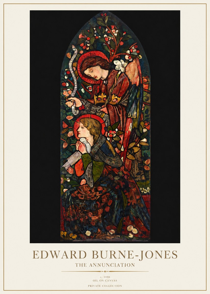 Edward Burne-Jones The Annunciation I No1 - Plakát
