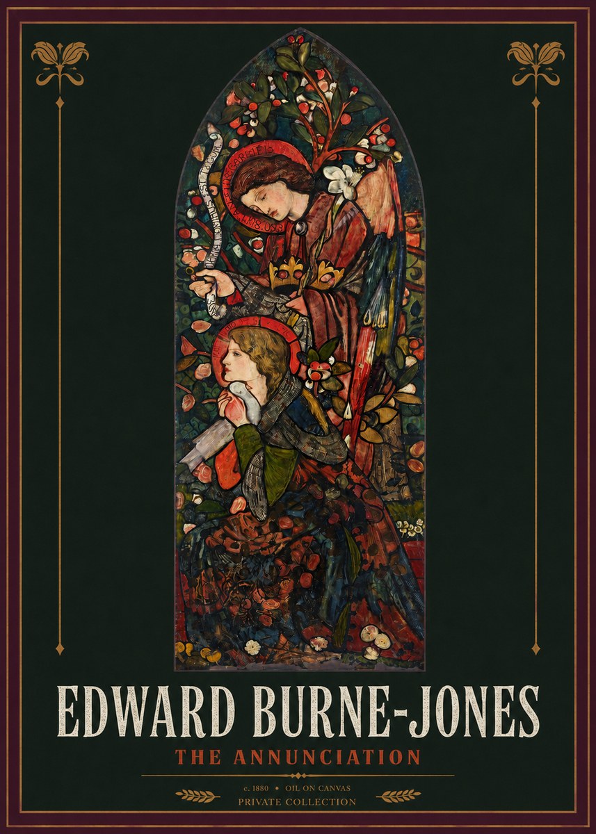 Edward Burne-Jones The Annunciation I No2 - Plakát