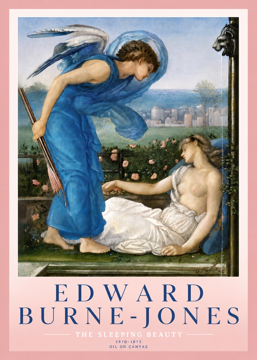 Edward Burne-Jones The Sleeping Beauty No3 - Plakát