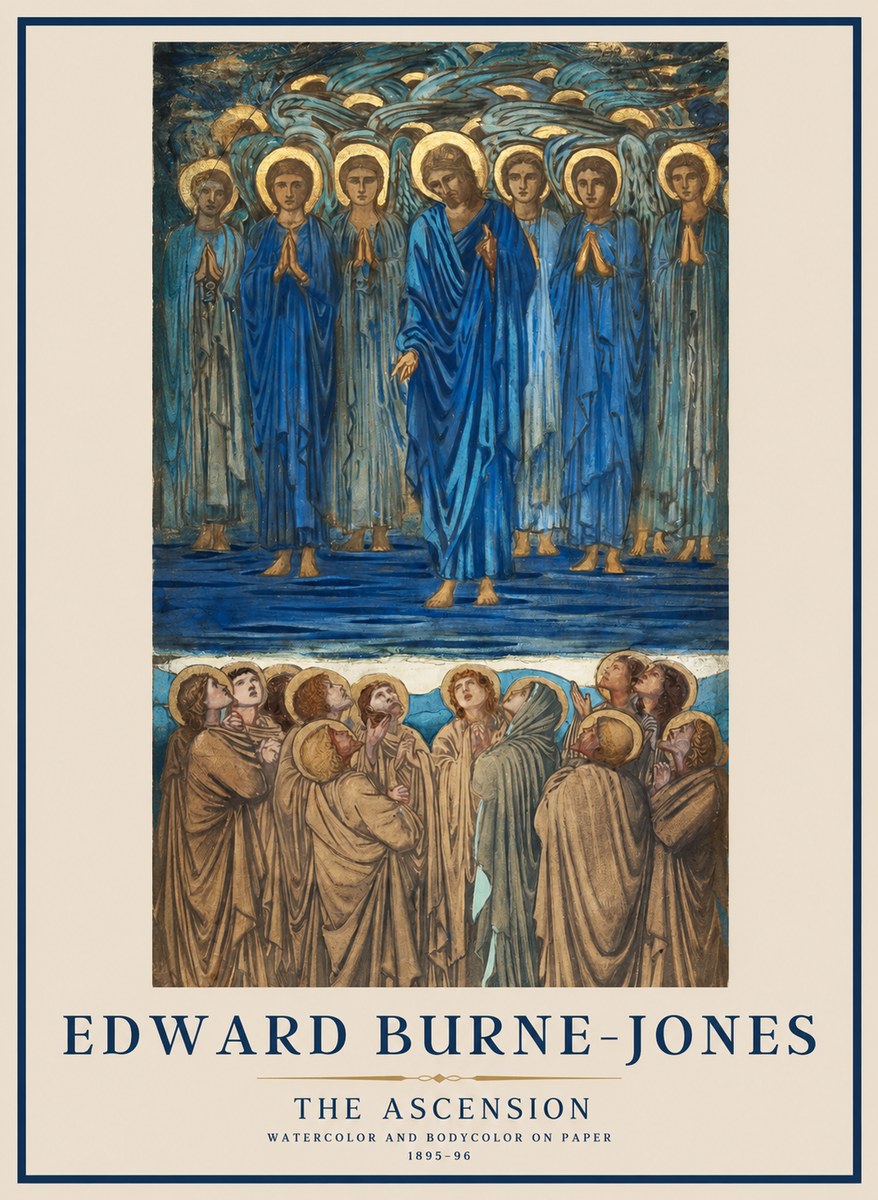 Edward Burne-Jones The Ascension No1 - Plakát