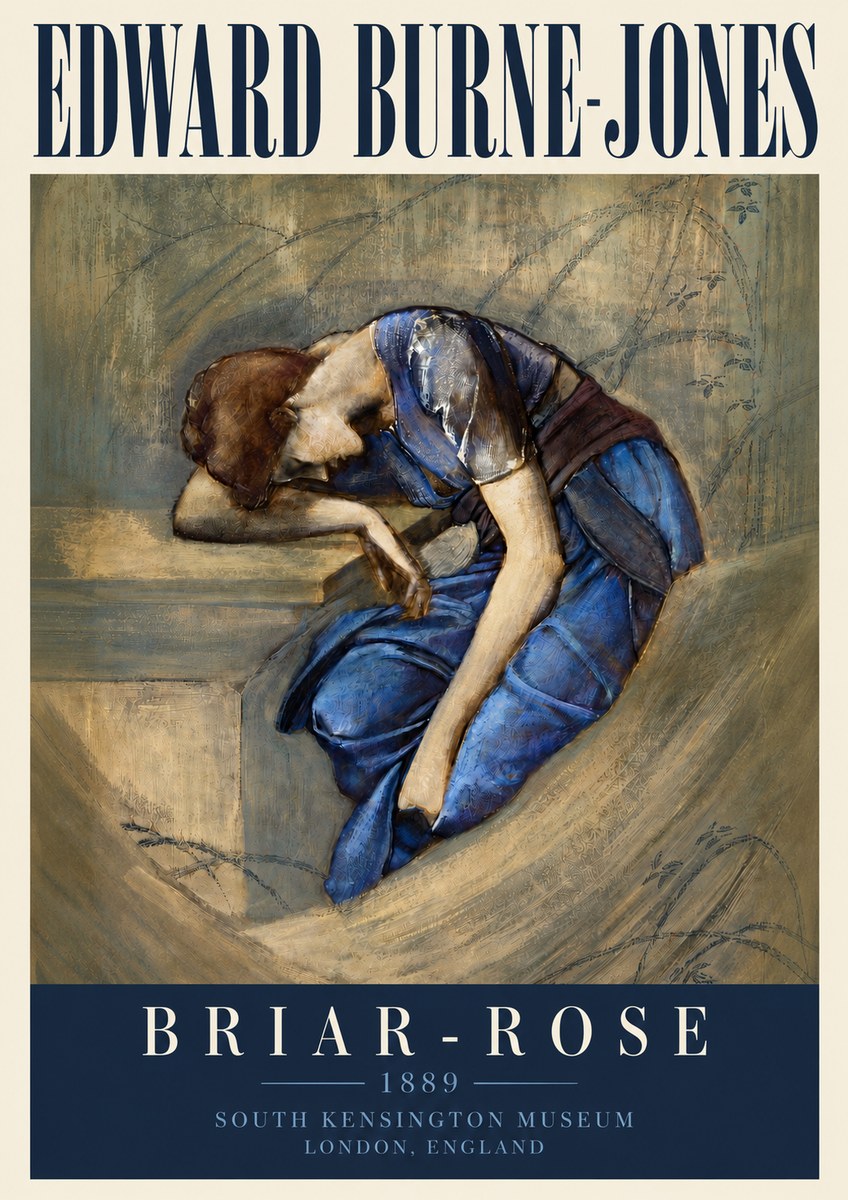 Edward Burne-Jones Briar-rose No4 - Plakát
