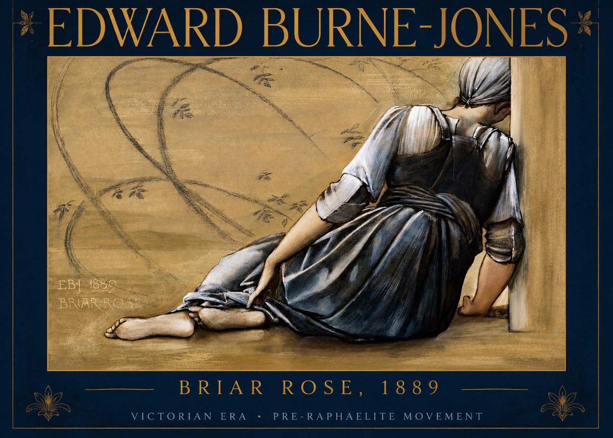 Edward Burne-Jones Briar Rose No2 - Plakát