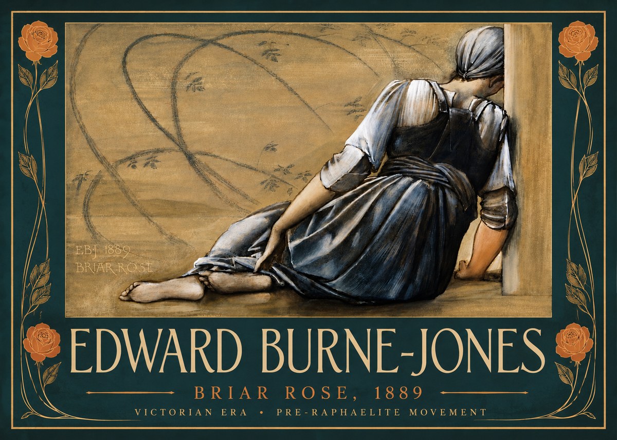 Edward Burne-Jones Briar Rose No4 - Plakát
