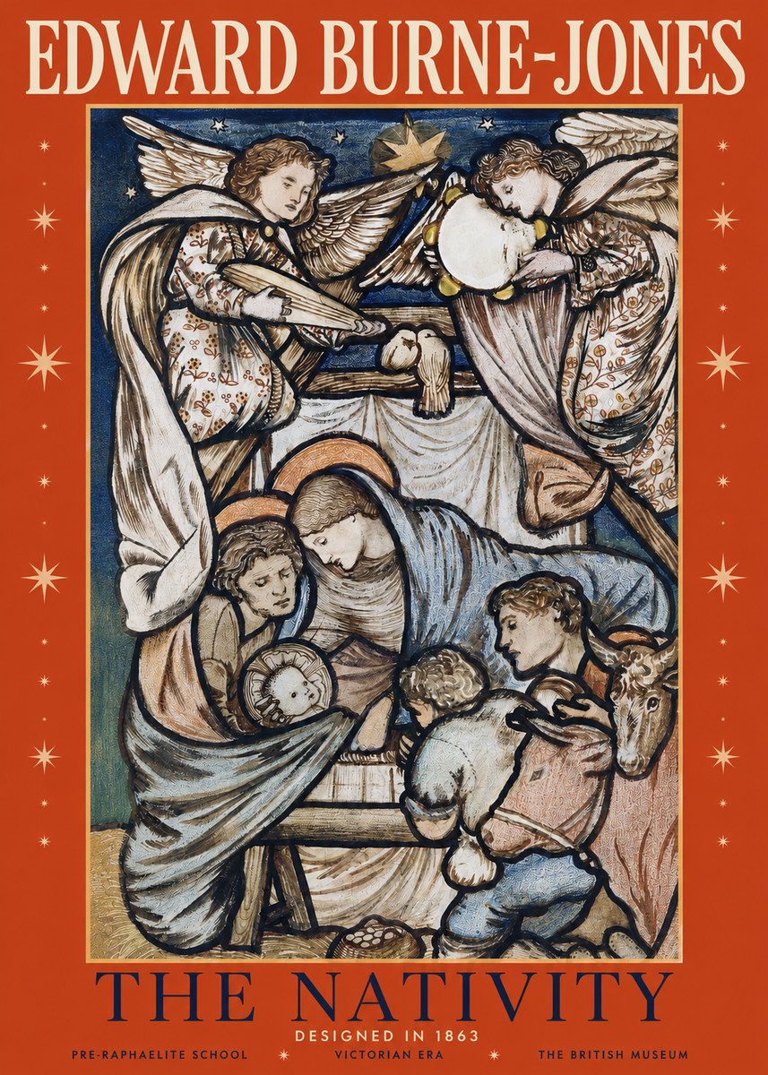 Edward Burne-Jones The Nativity No2 - Plakát