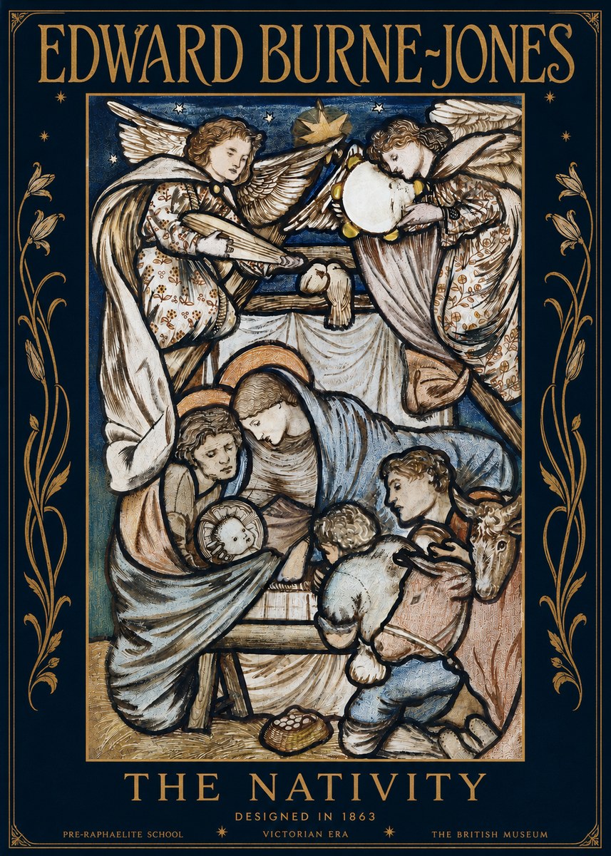 Edward Burne-Jones The Nativity No3 - Plakát