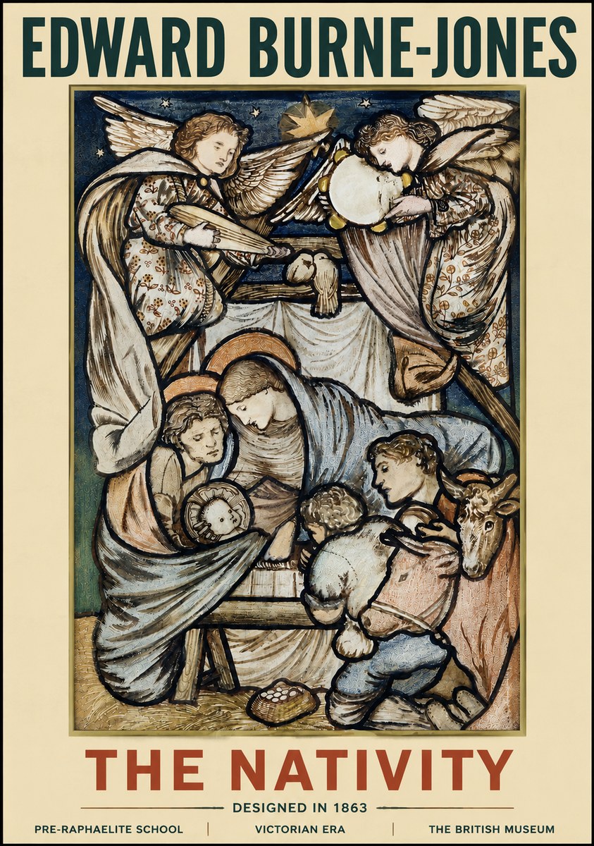 Edward Burne-Jones The Nativity No4 - Plakát