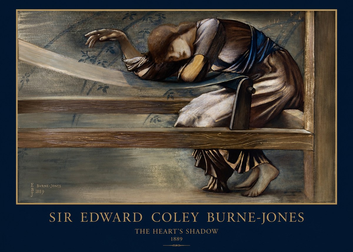 Edward Burne-Jones The Heart's Shadow No1 - Plakát