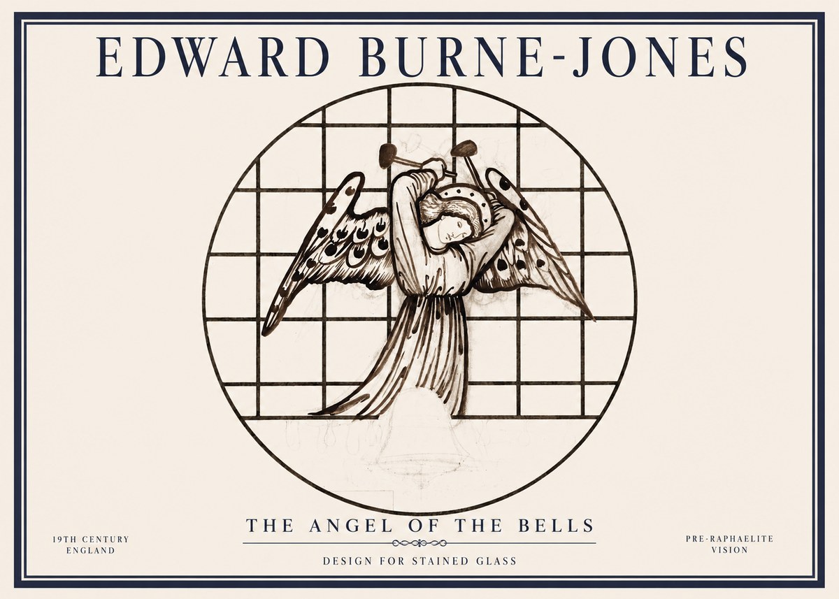 Edward Burne-Jones The Angel of the Bells No1 - Plakát