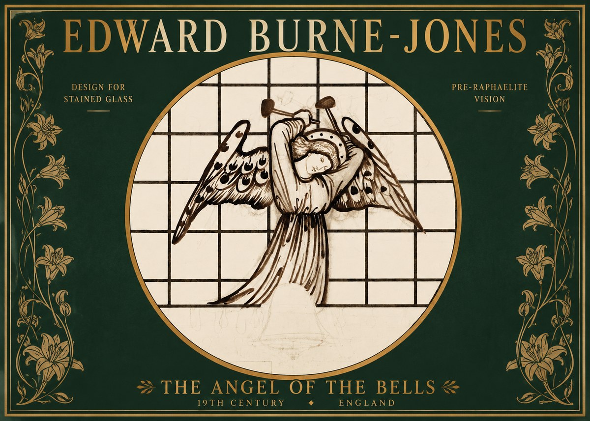 Edward Burne-Jones The Angel of the Bells No2 - Plakát