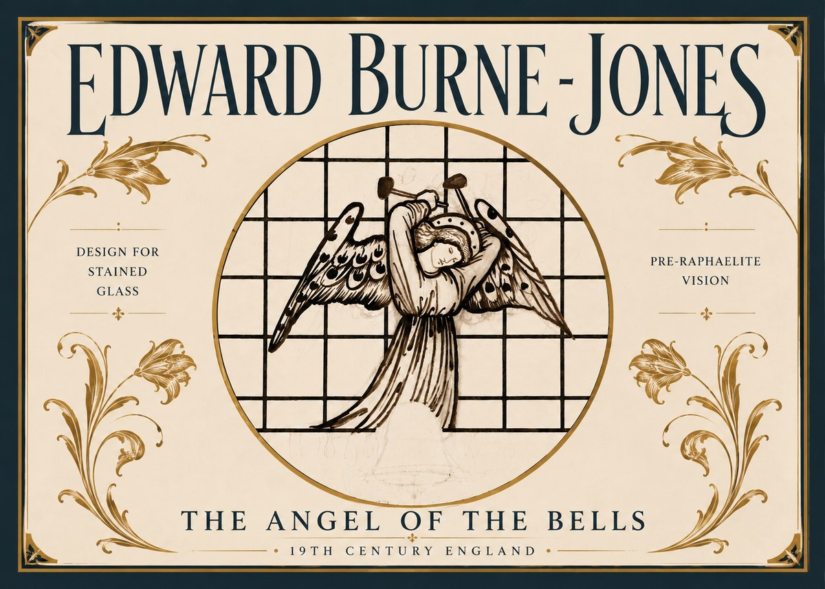 Edward Burne-Jones The Angel of the Bells No6 - Plakát