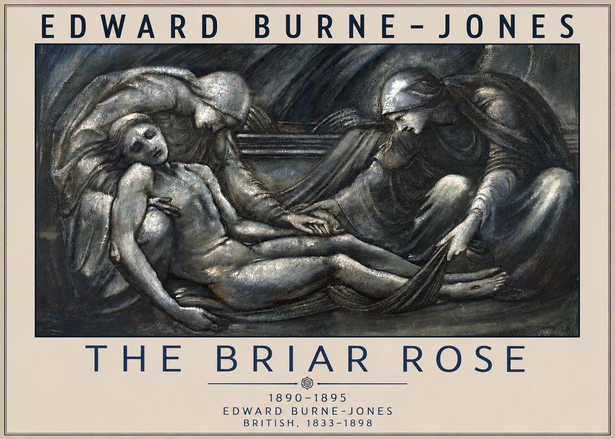 Edward Burne-Jones The Briar Rose No3 - Plakát